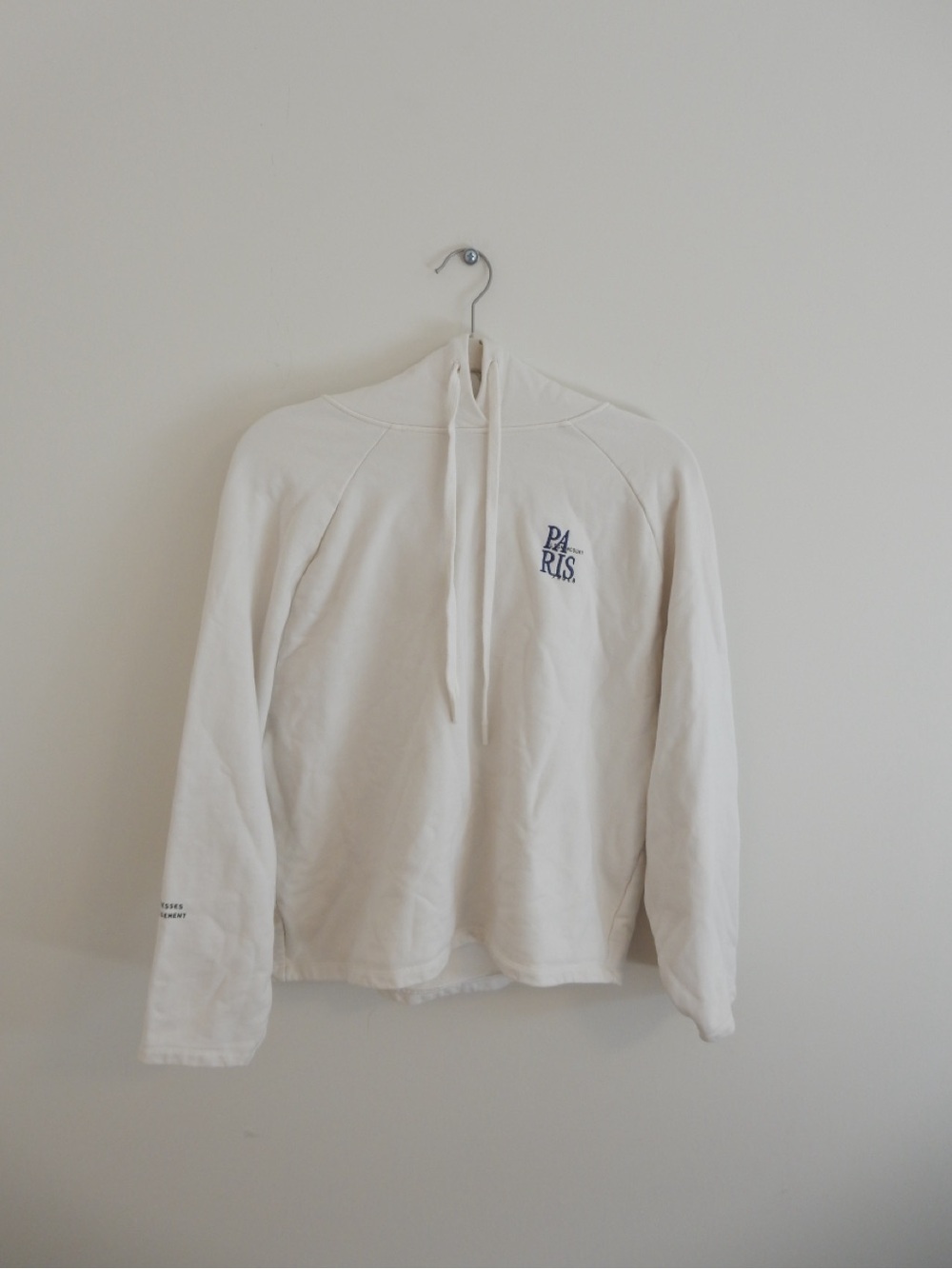 Zara White Drawstring Hoodie